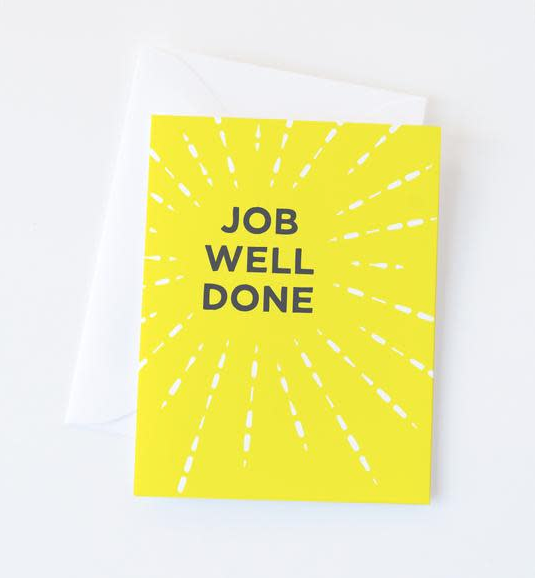 Job Well Done Card
