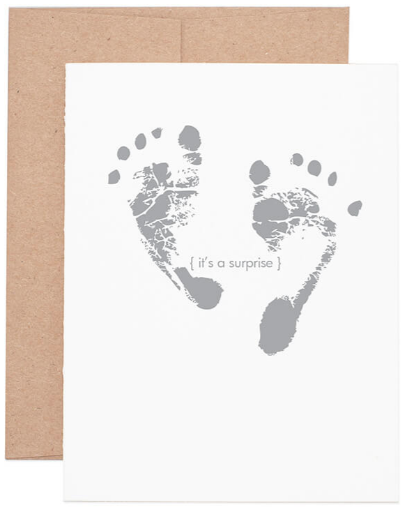 It's A Surprise Baby Greeting Card