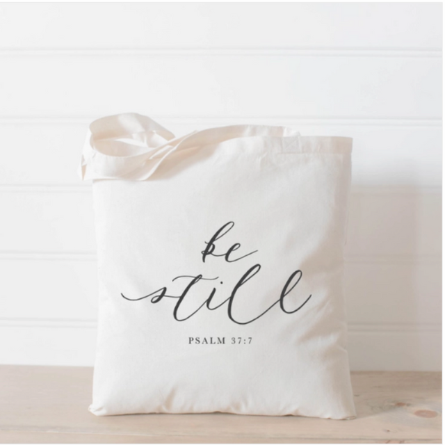 Be Still Verse Tote Bag