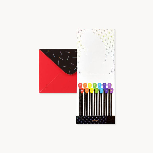 Matchbook Die-Cut Greeting Card