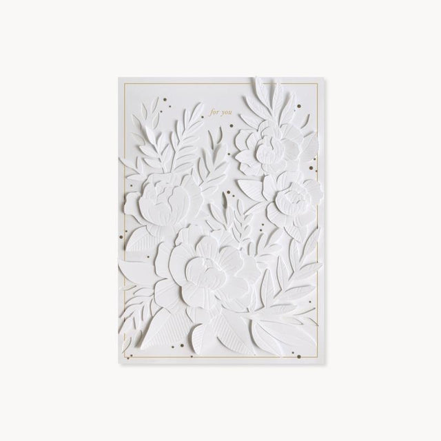 White Blossoms Greeting Card