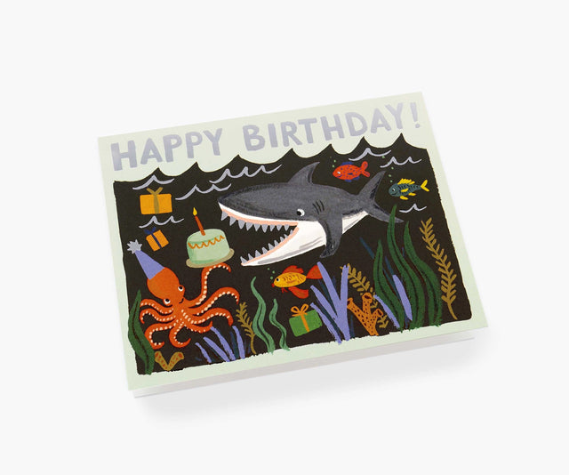 Shark Birthday Greeting Card