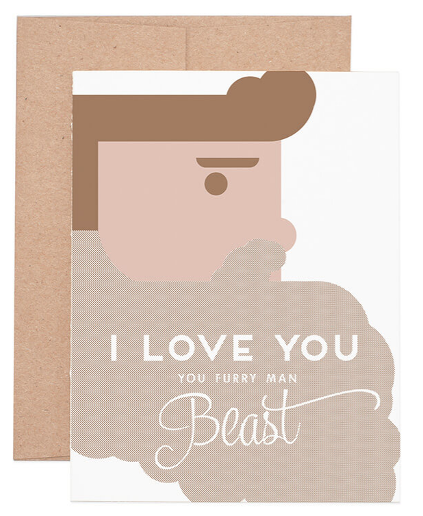 Furry Man Beast Love Greeting Card