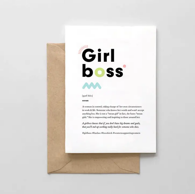 Girl Boss Definition Greeting Card