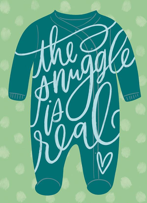 The Snuggle is Real Greeting Card