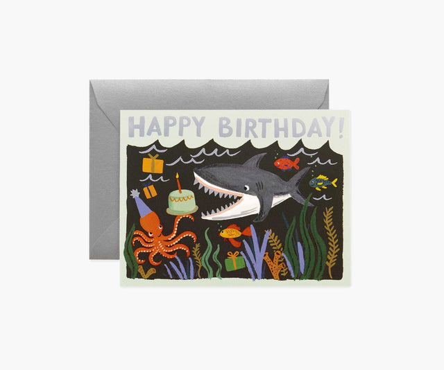 Shark Birthday Greeting Card